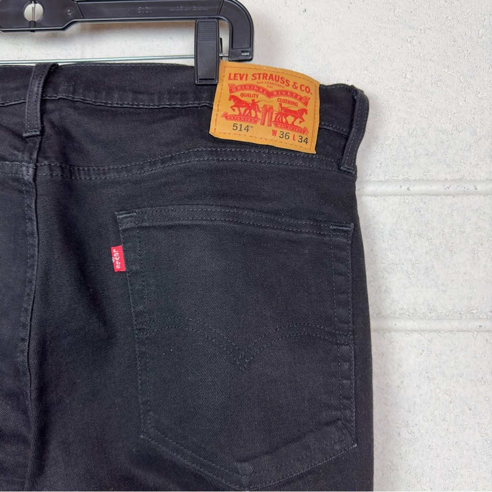 Levi’s 514 Men’s Black Jeans 36 X 34
